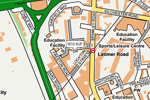 W10 6UF map - OS OpenMap – Local (Ordnance Survey)