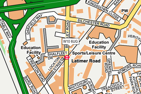 W10 6UG map - OS OpenMap – Local (Ordnance Survey)