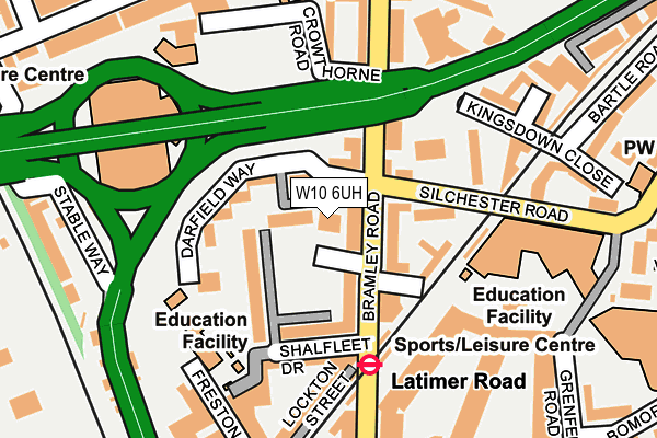 W10 6UH map - OS OpenMap – Local (Ordnance Survey)