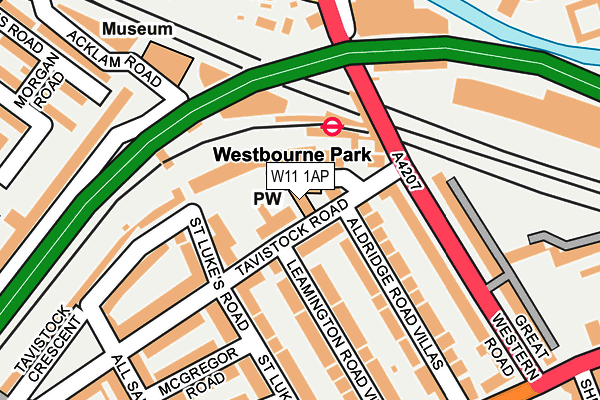 W11 1AP map - OS OpenMap – Local (Ordnance Survey)