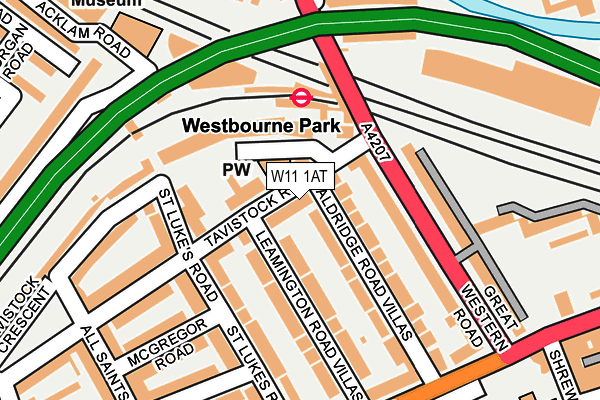 W11 1AT map - OS OpenMap – Local (Ordnance Survey)