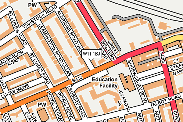 W11 1BJ map - OS OpenMap – Local (Ordnance Survey)