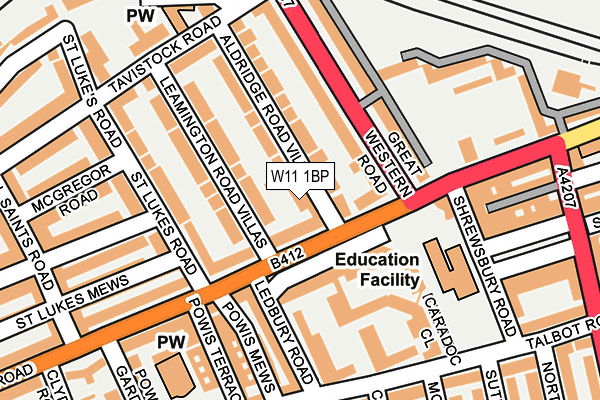 W11 1BP map - OS OpenMap – Local (Ordnance Survey)