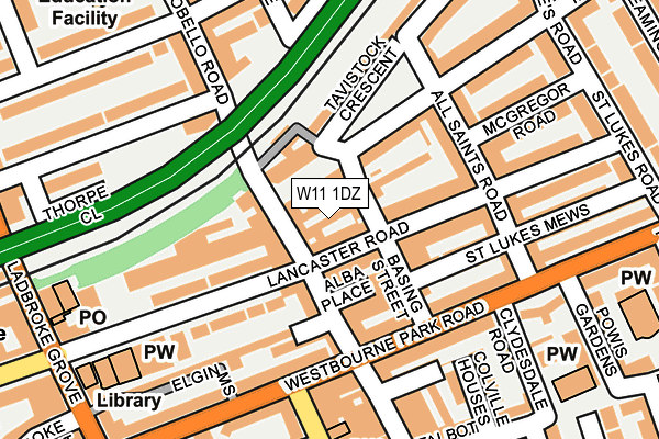 W11 1DZ map - OS OpenMap – Local (Ordnance Survey)