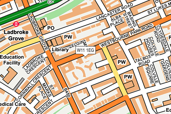 W11 1EG map - OS OpenMap – Local (Ordnance Survey)