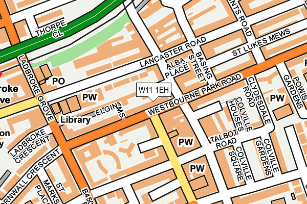 W11 1EH map - OS OpenMap – Local (Ordnance Survey)