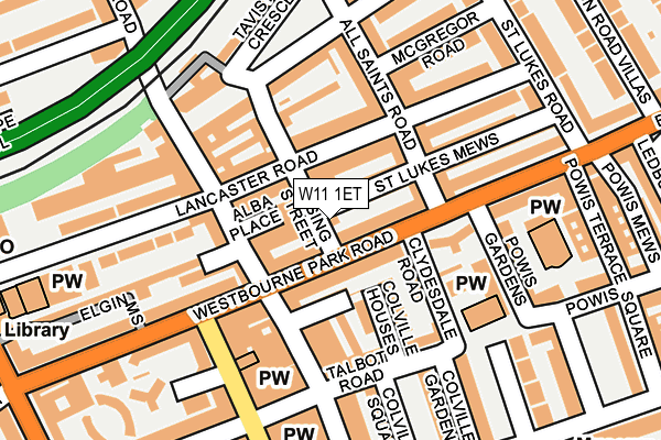 W11 1ET map - OS OpenMap – Local (Ordnance Survey)