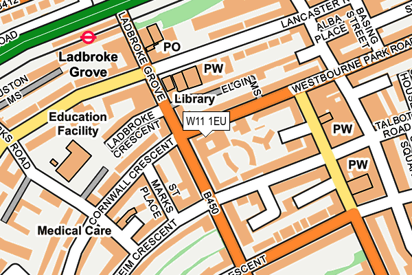 W11 1EU map - OS OpenMap – Local (Ordnance Survey)