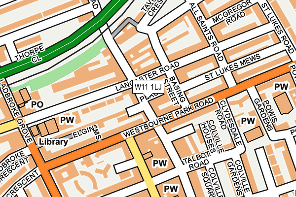 W11 1LJ map - OS OpenMap – Local (Ordnance Survey)