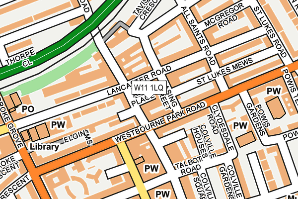 W11 1LQ map - OS OpenMap – Local (Ordnance Survey)