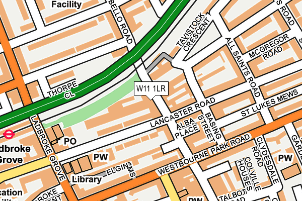 W11 1LR map - OS OpenMap – Local (Ordnance Survey)