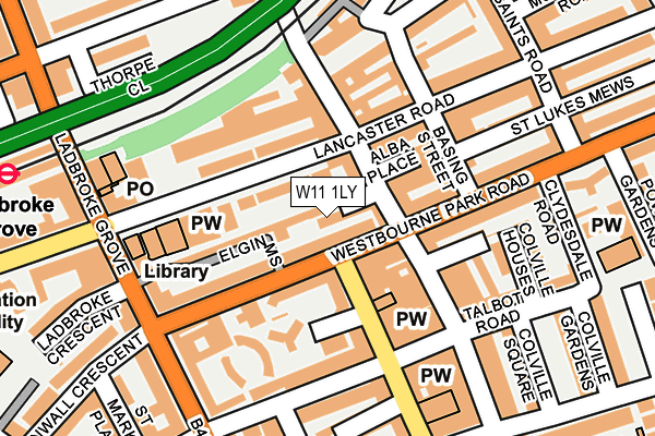 W11 1LY map - OS OpenMap – Local (Ordnance Survey)