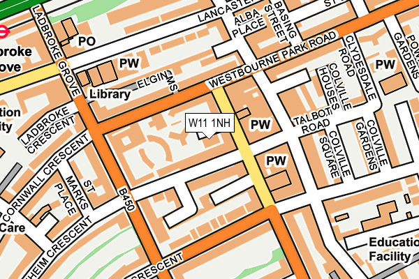 W11 1NH map - OS OpenMap – Local (Ordnance Survey)