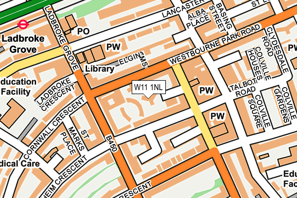 W11 1NL map - OS OpenMap – Local (Ordnance Survey)