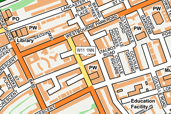 W11 1NN map - OS OpenMap – Local (Ordnance Survey)