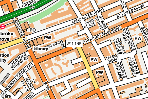 W11 1NP map - OS OpenMap – Local (Ordnance Survey)