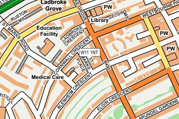 W11 1NT map - OS OpenMap – Local (Ordnance Survey)