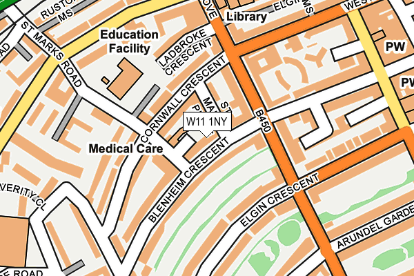 W11 1NY map - OS OpenMap – Local (Ordnance Survey)