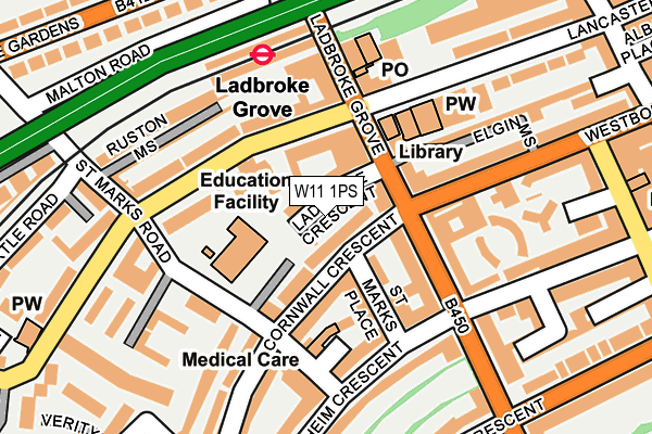 W11 1PS map - OS OpenMap – Local (Ordnance Survey)