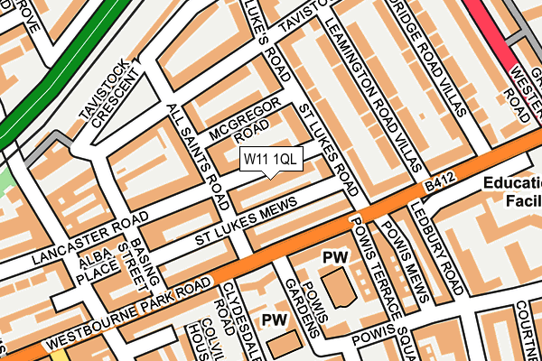 W11 1QL map - OS OpenMap – Local (Ordnance Survey)