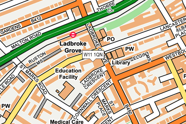 W11 1QN map - OS OpenMap – Local (Ordnance Survey)
