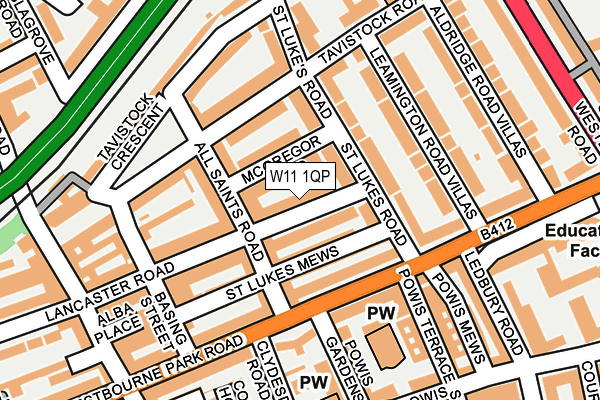 W11 1QP map - OS OpenMap – Local (Ordnance Survey)