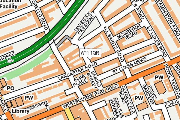 W11 1QR map - OS OpenMap – Local (Ordnance Survey)