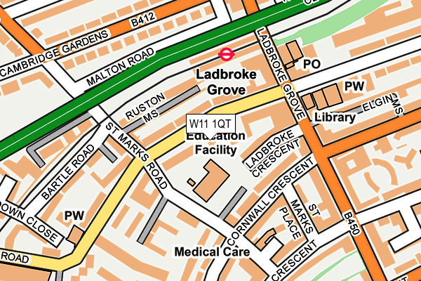 W11 1QT map - OS OpenMap – Local (Ordnance Survey)