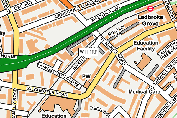W11 1RF map - OS OpenMap – Local (Ordnance Survey)