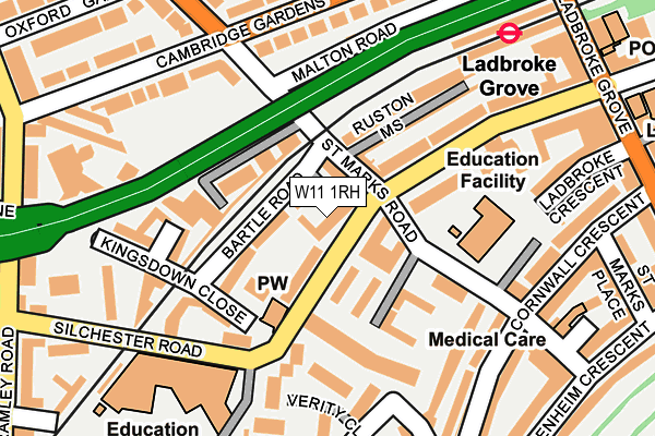 W11 1RH map - OS OpenMap – Local (Ordnance Survey)