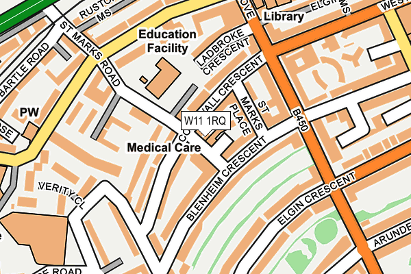 W11 1RQ map - OS OpenMap – Local (Ordnance Survey)