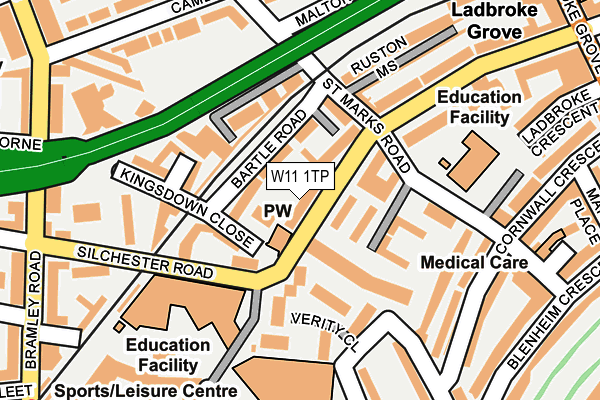 W11 1TP map - OS OpenMap – Local (Ordnance Survey)