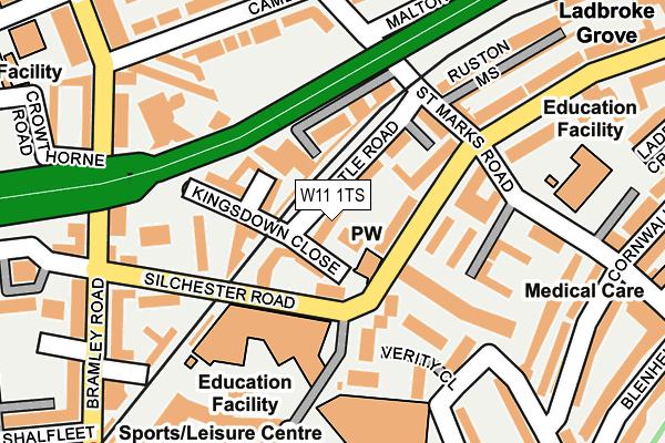 W11 1TS map - OS OpenMap – Local (Ordnance Survey)