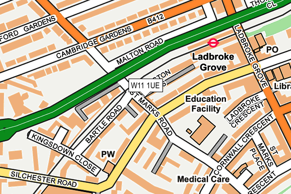 W11 1UE map - OS OpenMap – Local (Ordnance Survey)