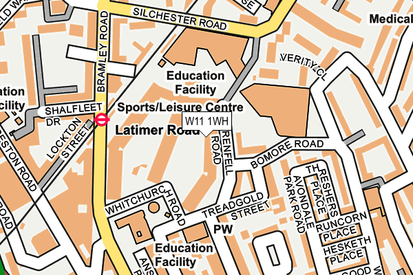 W11 1WH map - OS OpenMap – Local (Ordnance Survey)