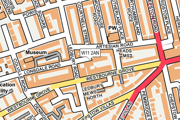 W11 2AN map - OS OpenMap – Local (Ordnance Survey)