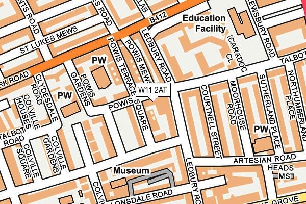 W11 2AT map - OS OpenMap – Local (Ordnance Survey)