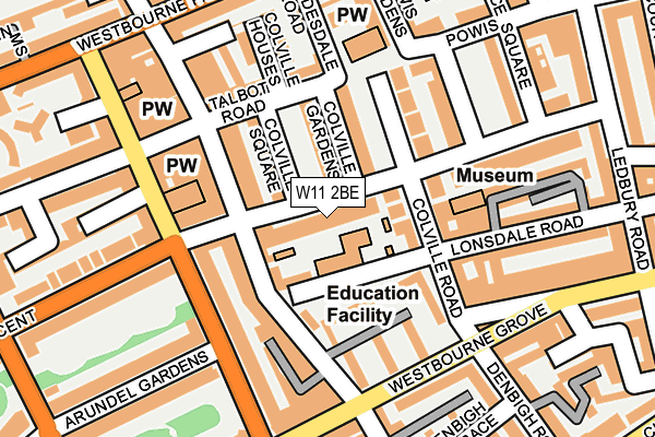 W11 2BE map - OS OpenMap – Local (Ordnance Survey)