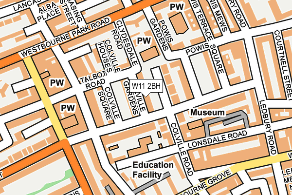 W11 2BH map - OS OpenMap – Local (Ordnance Survey)