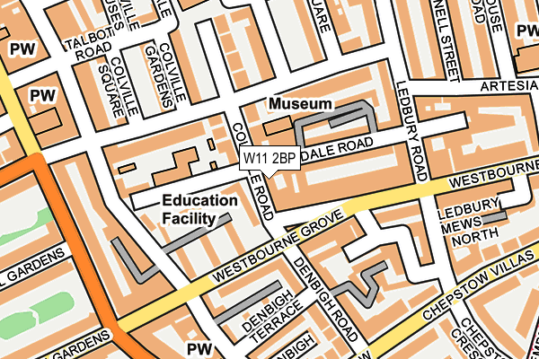 W11 2BP map - OS OpenMap – Local (Ordnance Survey)