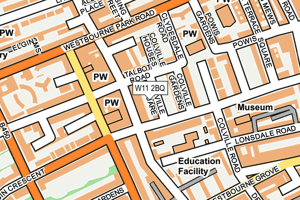 W11 2BQ map - OS OpenMap – Local (Ordnance Survey)