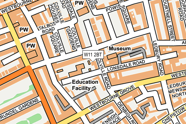 W11 2BT map - OS OpenMap – Local (Ordnance Survey)