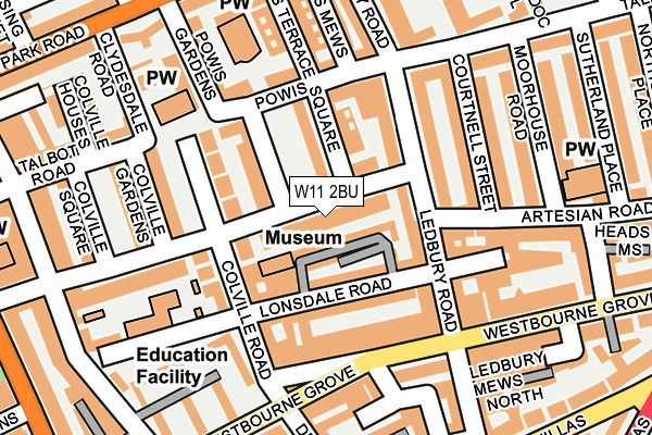 W11 2BU map - OS OpenMap – Local (Ordnance Survey)