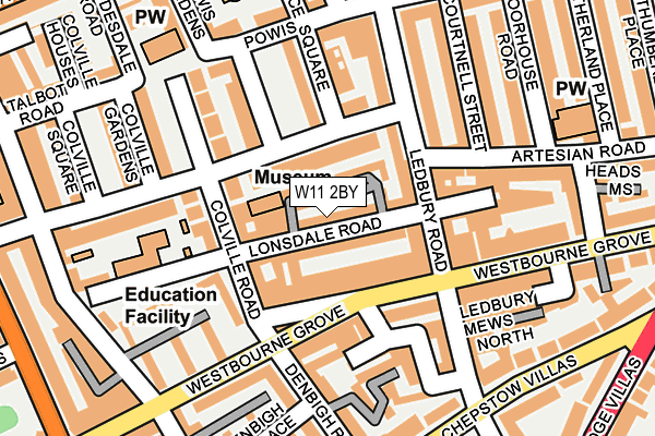 W11 2BY map - OS OpenMap – Local (Ordnance Survey)