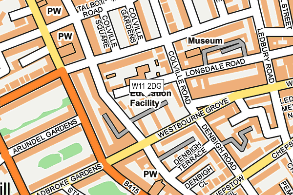 W11 2DG map - OS OpenMap – Local (Ordnance Survey)