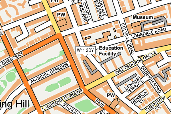 W11 2DY map - OS OpenMap – Local (Ordnance Survey)