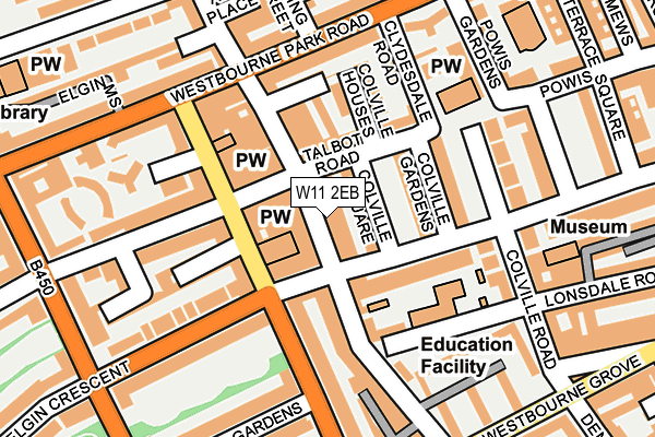 W11 2EB map - OS OpenMap – Local (Ordnance Survey)