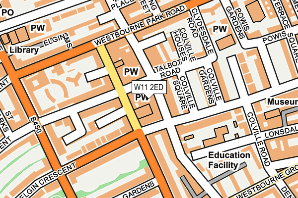 W11 2ED map - OS OpenMap – Local (Ordnance Survey)