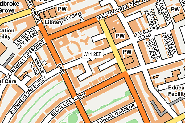 W11 2EF map - OS OpenMap – Local (Ordnance Survey)