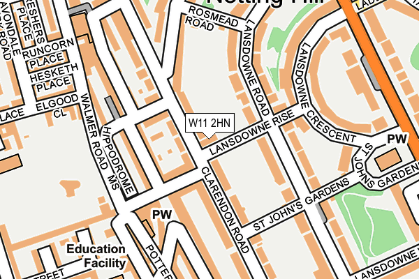 W11 2HN map - OS OpenMap – Local (Ordnance Survey)